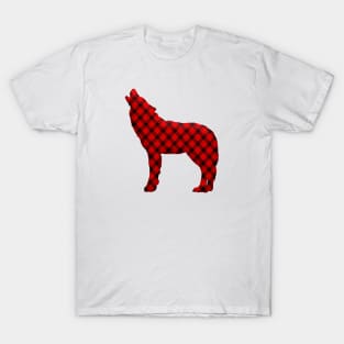 Plaid Howling Wolf T-Shirt